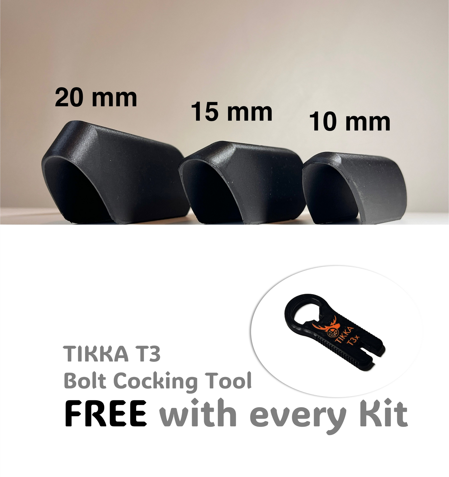 3 Ultralight Cheek Risers Kit (10mm, 15mm, 20mm)